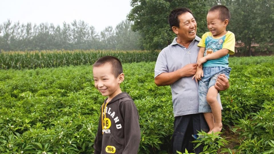 Happy Family in the nature